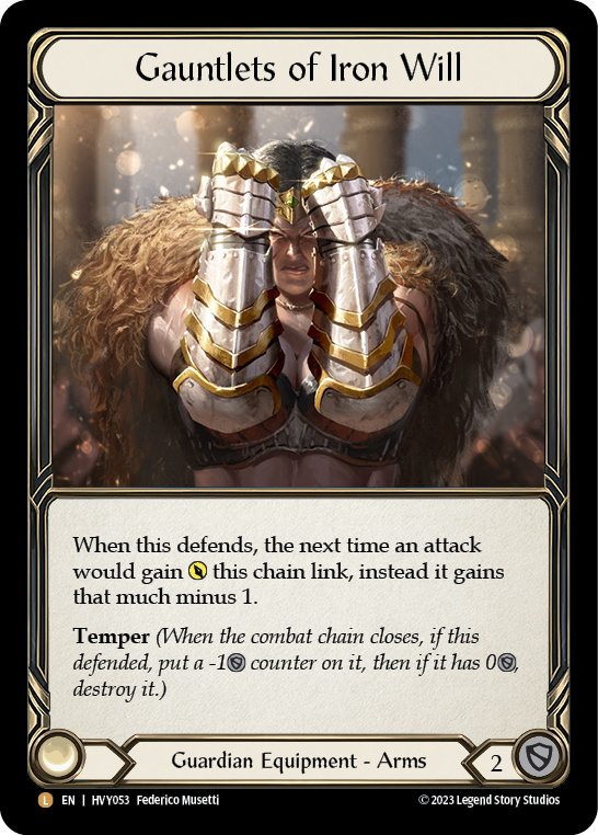 HVY053-CF - Legendary - Gauntlets of Iron Will