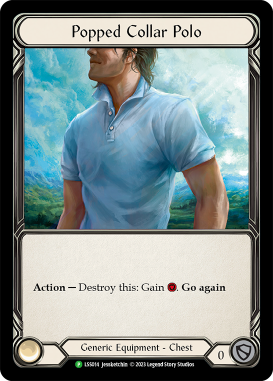 Popped Collar Polo (Blue)