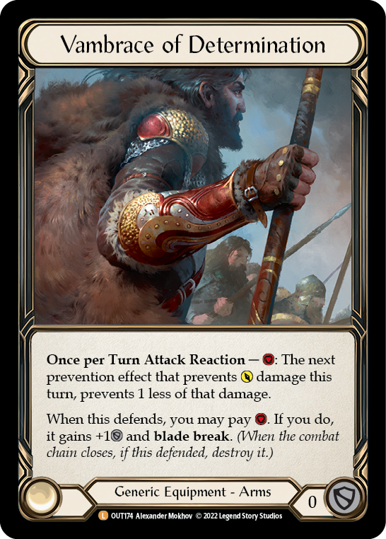 OUT174-CF - Legendary - Vambrace of Determination