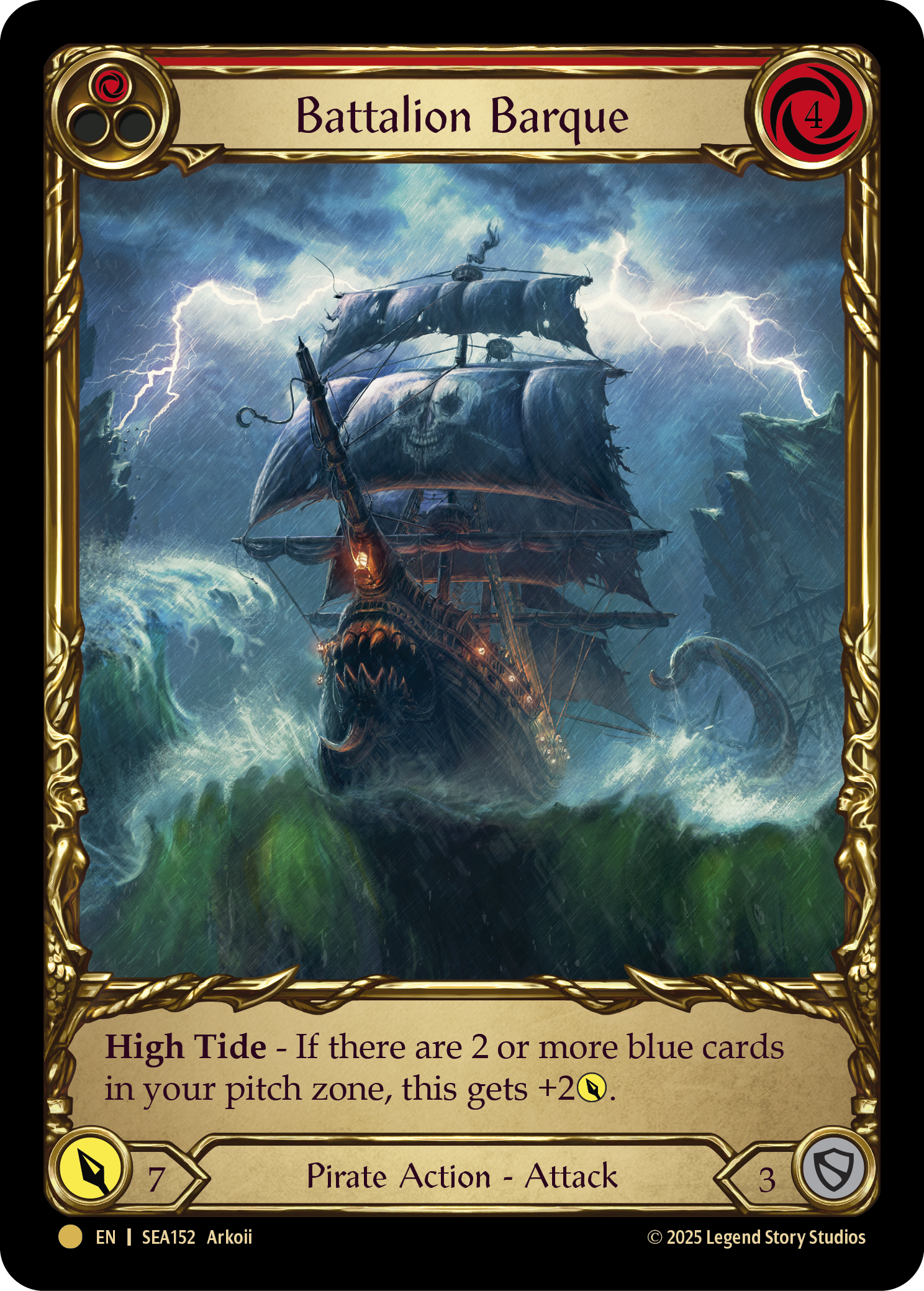 SEA152-TP - Pirate-Booty - Battalion Barque (Red)
