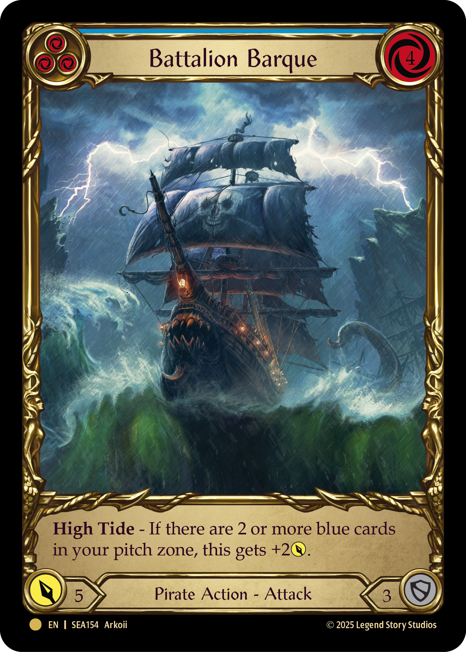 SEA154-TP - Pirate-Booty - Battalion Barque (Blue)