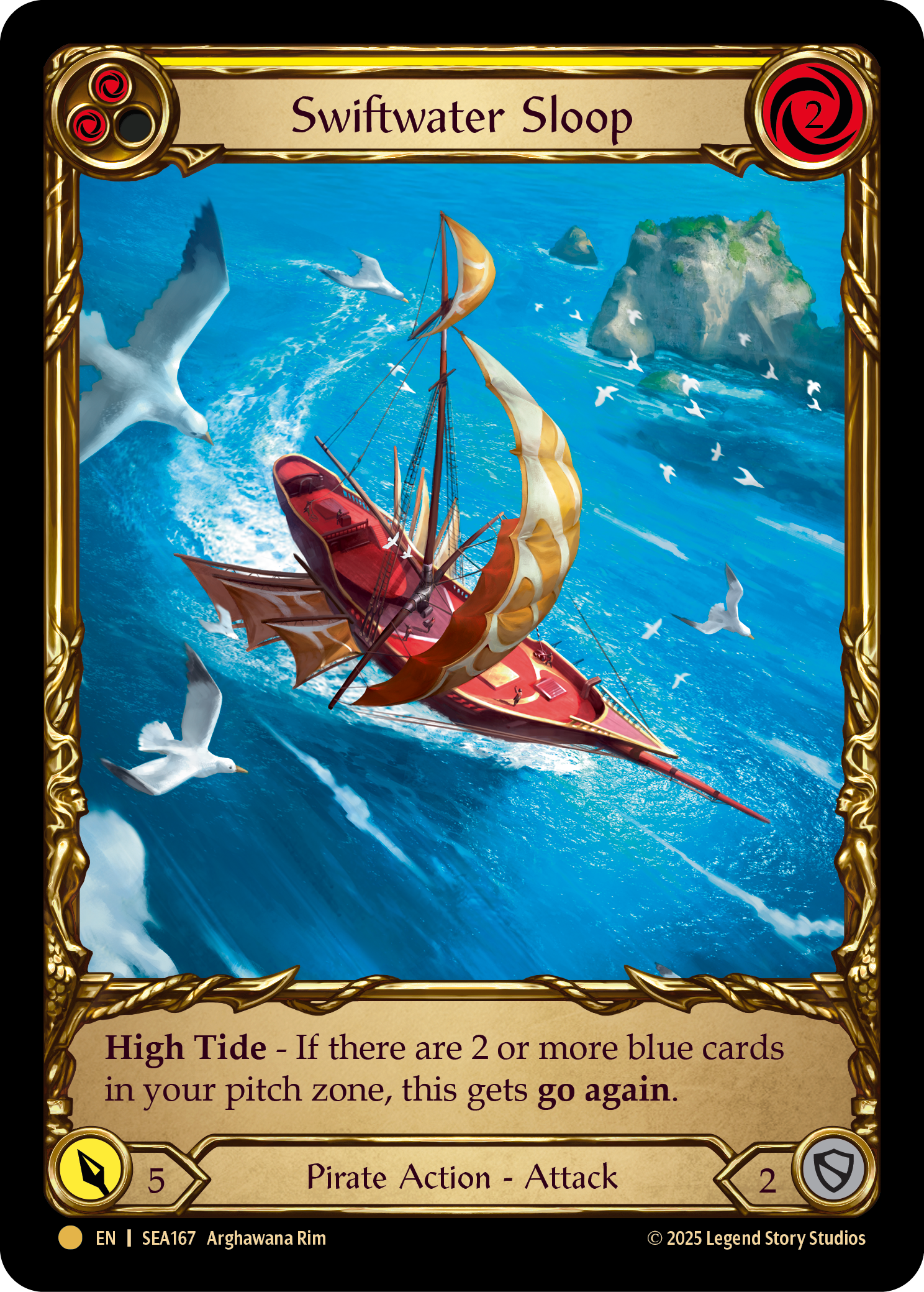 SEA167-TP - Pirate-Booty - Swiftwater Sloop (Yellow)