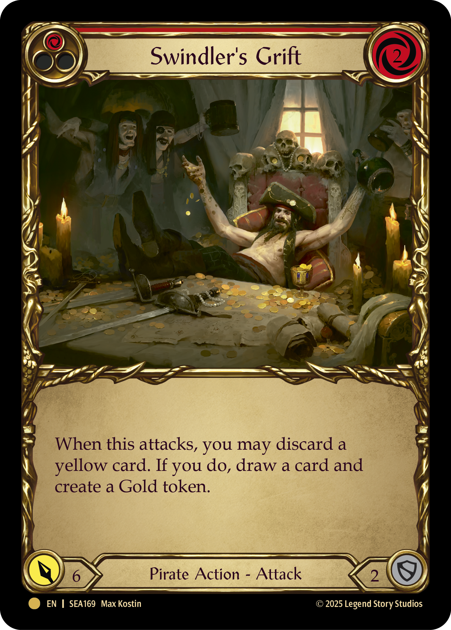 SEA169-TP - Pirate-Booty - Swindler's Grift (Red)