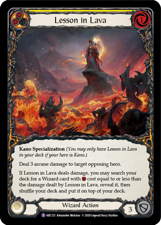 U-ARC121-RF - Super-Rare - Lesson in Lava